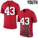 NCAA Ohio State Buckeyes Youth #43 Darron Lee Throwback Nike Football College Jersey EXN3645QC